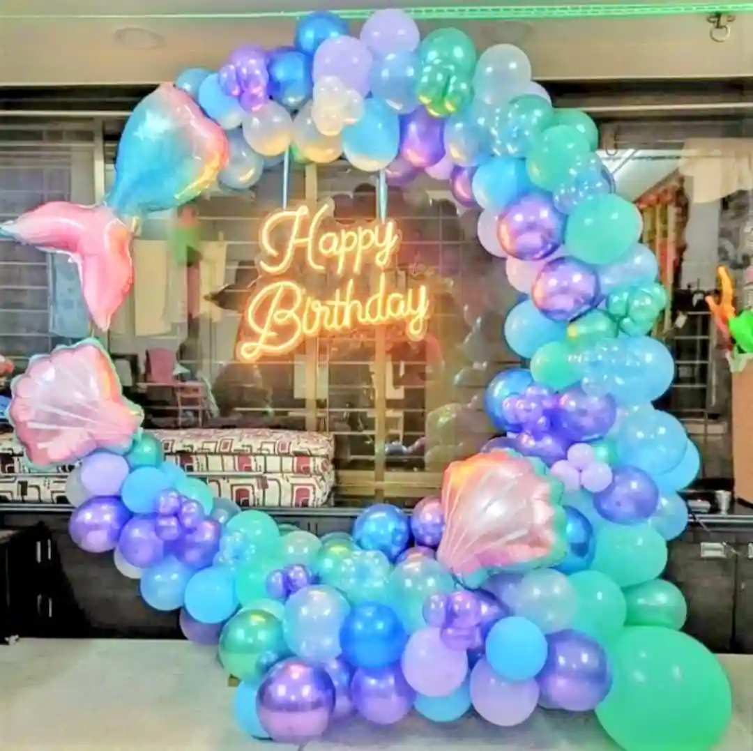 Aqua Fantasy Ring Birthday Decor